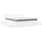 vidaXL Bett mit Schubladen und Matratze Weiß 180x200 cm Massivholz vidaXL Bett mit Schubladen und Matratze Weiß 180x200 cm Massivholz