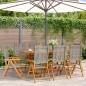 vidaXL Gartenstuhl Verstellbar 8 Stk. Grau Poly Rattan Massivholz vidaXL Gartenstuhl Verstellbar 8 Stk. Grau Poly Rattan Massivholz