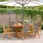 vidaXL Gartenstuhl Verstellbar 6 Stk. Grau Massivholz Akazie vidaXL Gartenstuhl Verstellbar 6 Stk. Grau Massivholz Akazie