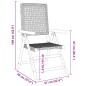 vidaXL Gartenstuhl Verstellbar 6 Stk. Beige Poly Rattan Massivholz vidaXL Gartenstuhl Verstellbar 6 Stk. Beige Poly Rattan Massivholz