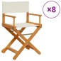 vidaXL Klappbare Gartenstühle 8 Stk. Cremeweiß Stoff vidaXL Klappbare Gartenstühle 8 Stk. Cremeweiß Stoff