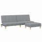 vidaXL Schlafsofa 2-Sitzer mit Fußhocker Hellgrau Stoff vidaXL Schlafsofa 2-Sitzer mit Fußhocker Hellgrau Stoff