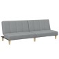 vidaXL Schlafsofa 2-Sitzer mit Fußhocker Hellgrau Stoff vidaXL Schlafsofa 2-Sitzer mit Fußhocker Hellgrau Stoff