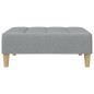 vidaXL Schlafsofa 2-Sitzer mit Fußhocker Hellgrau Stoff vidaXL Schlafsofa 2-Sitzer mit Fußhocker Hellgrau Stoff