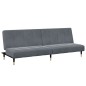 vidaXL Schlafsofa 2-Sitzer mit Fußhocker Dunkelgrau Samt vidaXL Schlafsofa 2-Sitzer mit Fußhocker Dunkelgrau Samt