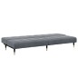 vidaXL Schlafsofa 2-Sitzer mit Fußhocker Dunkelgrau Samt vidaXL Schlafsofa 2-Sitzer mit Fußhocker Dunkelgrau Samt