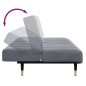 vidaXL Schlafsofa 2-Sitzer mit Fußhocker Dunkelgrau Samt vidaXL Schlafsofa 2-Sitzer mit Fußhocker Dunkelgrau Samt