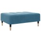 vidaXL Schlafsofa 2-Sitzer mit Fußhocker Blau Samt vidaXL Schlafsofa 2-Sitzer mit Fußhocker Blau Samt