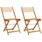 vidaXL Bistrostühle 2 Stk. Beige Massivholz Akazie & Stoff vidaXL Bistrostühle 2 Stk. Beige Massivholz Akazie & Stoff