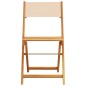 vidaXL Bistrostühle 2 Stk. Beige Massivholz Akazie & Stoff vidaXL Bistrostühle 2 Stk. Beige Massivholz Akazie & Stoff