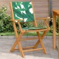 vidaXL Gartenstühle 2 Stk. Blattmuster Massivholz Akazie & Stoff vidaXL Gartenstühle 2 Stk. Blattmuster Massivholz Akazie & Stoff