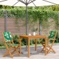 vidaXL Gartenstühle 2 Stk. Blattmuster Massivholz Akazie & Stoff vidaXL Gartenstühle 2 Stk. Blattmuster Massivholz Akazie & Stoff