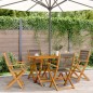 vidaXL 5-tlg. Garten-Essgruppe Polypropylen und Massivholz Grau vidaXL 5-tlg. Garten-Essgruppe Polypropylen und Massivholz Grau