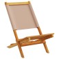 vidaXL Gartenstühle 2 Stk. Taupe Massivholz Akazie & Stoff vidaXL Gartenstühle 2 Stk. Taupe Massivholz Akazie & Stoff