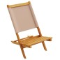 vidaXL Gartenstühle 2 Stk. Taupe Massivholz Akazie & Stoff vidaXL Gartenstühle 2 Stk. Taupe Massivholz Akazie & Stoff