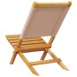 vidaXL Gartenstühle 2 Stk. Taupe Massivholz Akazie & Stoff vidaXL Gartenstühle 2 Stk. Taupe Massivholz Akazie & Stoff