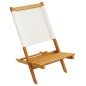 vidaXL Gartenstühle 2 Stk. Weiß Massivholz Akazie & Stoff vidaXL Gartenstühle 2 Stk. Weiß Massivholz Akazie & Stoff
