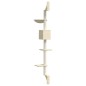 vidaXL Kratzbaum mit Kratzsäule Wandmontage Creme 187 cm vidaXL Kratzbaum mit Kratzsäule Wandmontage Creme 187 cm