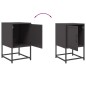 vidaXL Nachttisch Schwarz 36x39x60,5 cm Stahl vidaXL Nachttisch Schwarz 36x39x60,5 cm Stahl