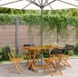 vidaXL Gartenstühle 4 Stk. Klappbar Schwarz Poly Rattan & Massivholz vidaXL Gartenstühle 4 Stk. Klappbar Schwarz Poly Rattan & Massivholz
