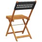 vidaXL Gartenstühle 4 Stk. Klappbar Schwarz Poly Rattan & Massivholz vidaXL Gartenstühle 4 Stk. Klappbar Schwarz Poly Rattan & Massivholz