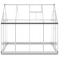 vidaXL Gewächshaus mit Fundamentrahmen Silber 224x169x202cm Aluminimum vidaXL Gewächshaus mit Fundamentrahmen Silber 224x169x202cm Aluminimum