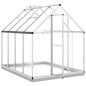 vidaXL Gewächshaus mit Fundamentrahmen Silber 224x169x202cm Aluminimum vidaXL Gewächshaus mit Fundamentrahmen Silber 224x169x202cm Aluminimum