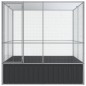 vidaXL Voliere Silbern 211x207x212 cm Stahl