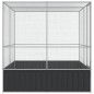 vidaXL Voliere Silbern 211x207x212 cm Stahl