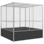 vidaXL Voliere Silbern 211x207x212 cm Stahl