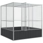 vidaXL Voliere Silbern 211x207x212 cm Stahl