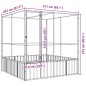 vidaXL Voliere Silbern 211x207x212 cm Stahl