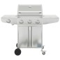 vidaXL Gasgrill mit 4 Flammen Silbern Edelstahl vidaXL Gasgrill mit 4 Flammen Silbern Edelstahl