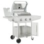 vidaXL Gasgrill mit 4 Flammen Silbern Edelstahl vidaXL Gasgrill mit 4 Flammen Silbern Edelstahl
