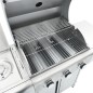 vidaXL Gasgrill mit 4 Flammen Silbern Edelstahl vidaXL Gasgrill mit 4 Flammen Silbern Edelstahl