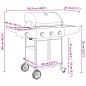vidaXL Gasgrill mit 4 Flammen Silbern Edelstahl vidaXL Gasgrill mit 4 Flammen Silbern Edelstahl