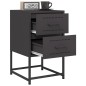 vidaXL Nachttische 2 Stk. Schwarz 36x39x60,5 cm Stahl vidaXL Nachttische 2 Stk. Schwarz 36x39x60,5 cm Stahl