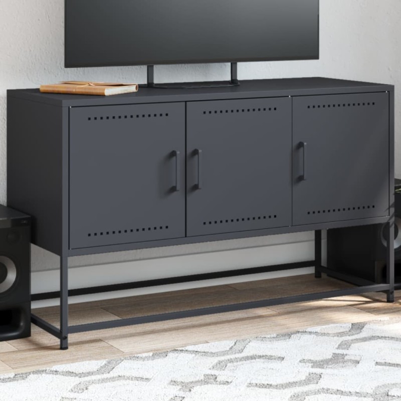 vidaXL TV-Schrank Anthrazit 100,5x39x60,5 cm Stahl vidaXL TV-Schrank Anthrazit 100,5x39x60,5 cm Stahl