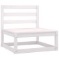 vidaXL 8-tlg. Garten-Lounge-Set Weiß Massivholz Kiefer vidaXL 8-tlg. Garten-Lounge-Set Weiß Massivholz Kiefer