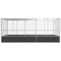 vidaXL Voliere mit Erweiterung Silbern 518x307x212 cm Stahl vidaXL Voliere mit Erweiterung Silbern 518x307x212 cm Stahl