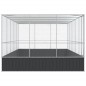 vidaXL Voliere mit Erweiterung Silbern 518x307x212 cm Stahl vidaXL Voliere mit Erweiterung Silbern 518x307x212 cm Stahl