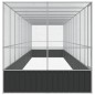 vidaXL Voliere mit Erweiterung Silbern 1039x207x212 cm Stahl