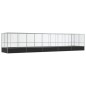 vidaXL Voliere mit Erweiterung Silbern 1039x207x212 cm Stahl