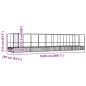 vidaXL Voliere mit Erweiterung Silbern 1039x207x212 cm Stahl