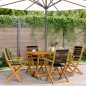 vidaXL Gartenstühle 4 Stk. Klappbar Schwarz Massivholz Akazie vidaXL Gartenstühle 4 Stk. Klappbar Schwarz Massivholz Akazie