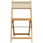 vidaXL Gartenstühle 6 Stk. Klappbar Beige Poly Rattan & Massivholz vidaXL Gartenstühle 6 Stk. Klappbar Beige Poly Rattan & Massivholz