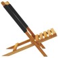 vidaXL Gartenstühle 4 Stk. Klappbar Schwarz Massivholz Akazie vidaXL Gartenstühle 4 Stk. Klappbar Schwarz Massivholz Akazie
