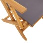 vidaXL Gartenstühle 6 Stk. Klappbar Anthrazit Stoff und Massivholz vidaXL Gartenstühle 6 Stk. Klappbar Anthrazit Stoff und Massivholz