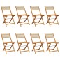 vidaXL Gartenstühle 8 Stk. Klappbar Beige Massivholz Akazie vidaXL Gartenstühle 8 Stk. Klappbar Beige Massivholz Akazie