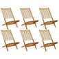 vidaXL Gartenstühle 6 Stk. Klappbar Beige Massivholz Akazie vidaXL Gartenstühle 6 Stk. Klappbar Beige Massivholz Akazie